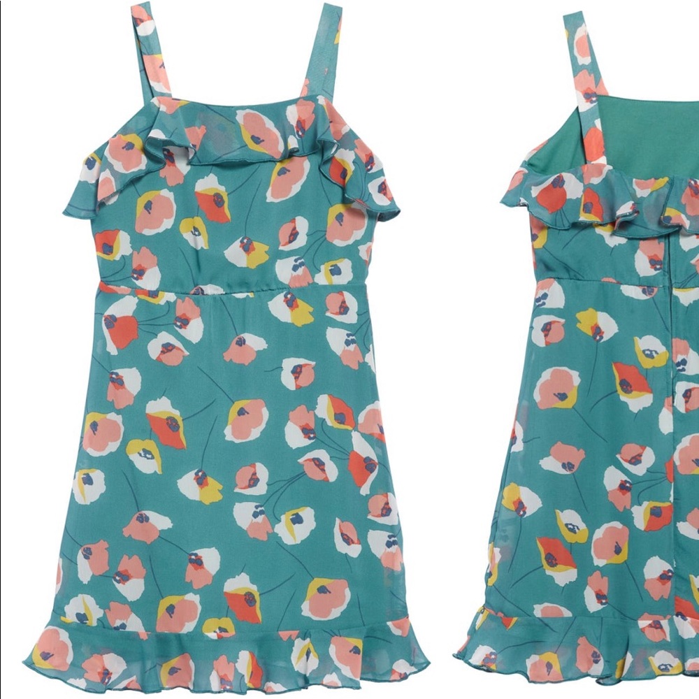 Tricia Girl size 12 green floral dress